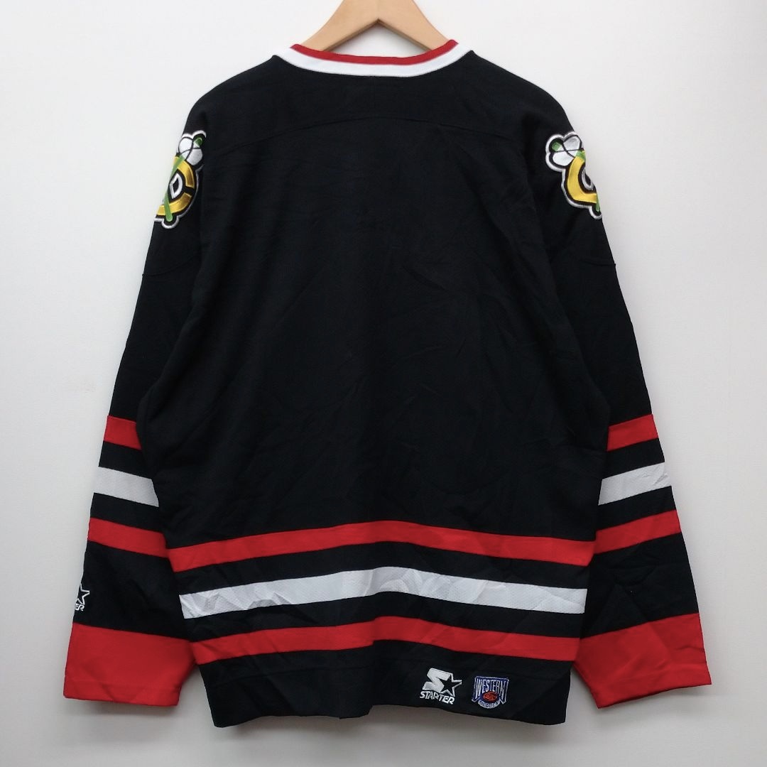 シカゴ・ブラックホークス NHL STARTER ホッケーシャツ L