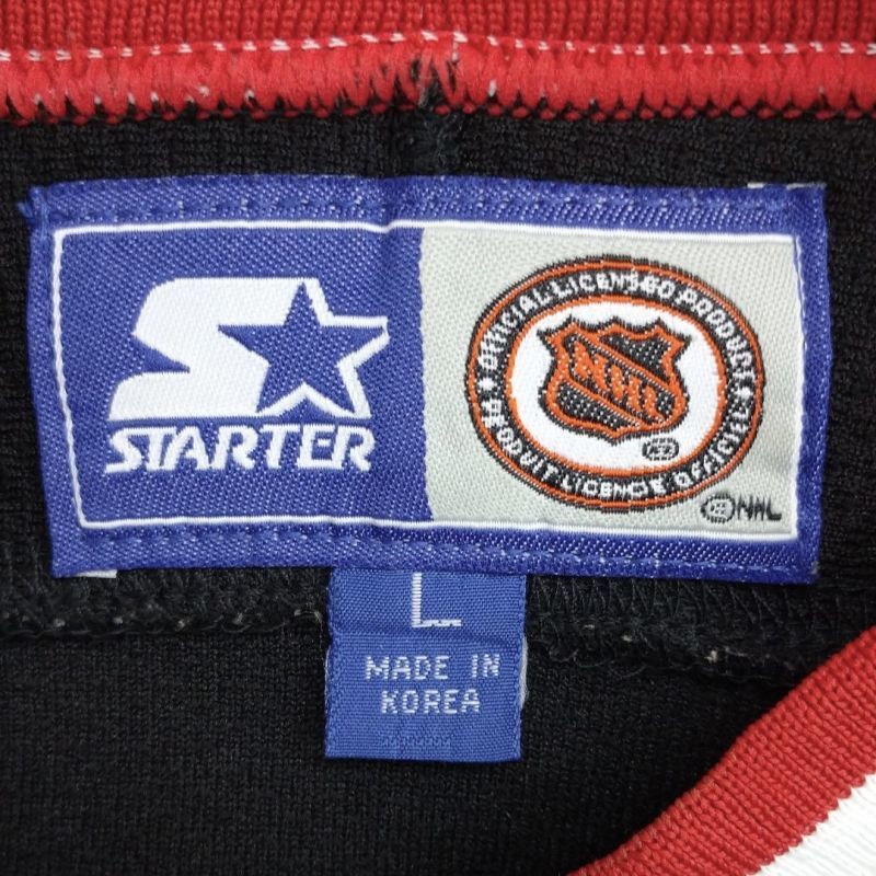 シカゴ・ブラックホークス NHL STARTER ホッケーシャツ L