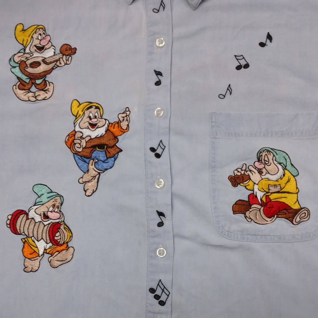 七人のこびと 白雪姫 ディズニー 刺繍 レディース 長袖シャツ XL
