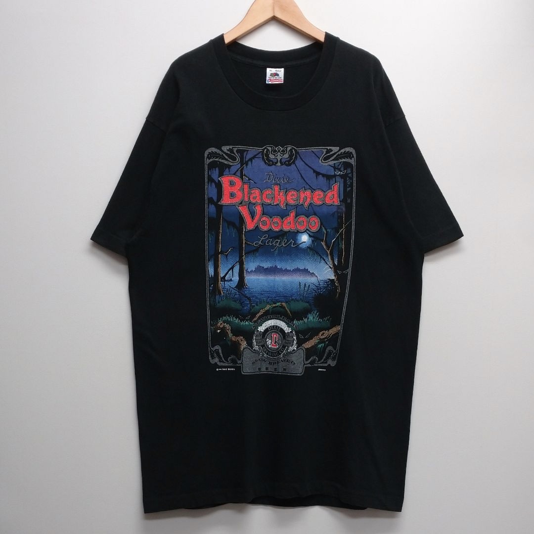 VINTAGE FRUIT OF THE LOOM Dixie Blackened Voodoo Lager USA Tシャツ XL