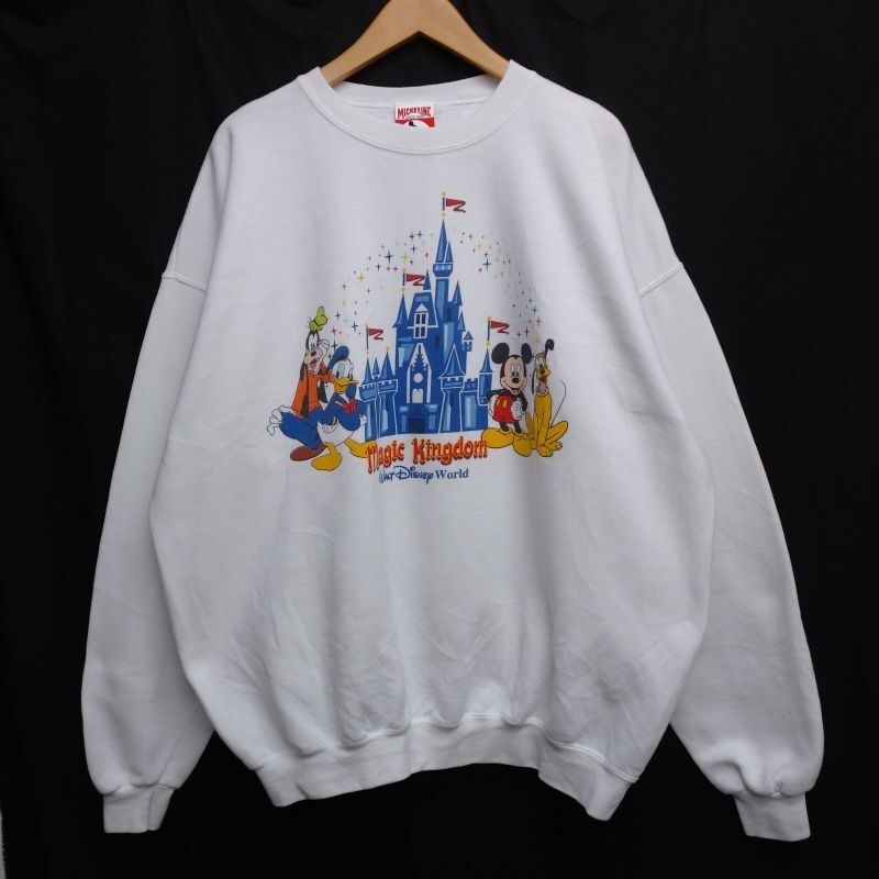 90s Disney 刺繍 スウェット ミッキー ミニー グーフィー ドナルド